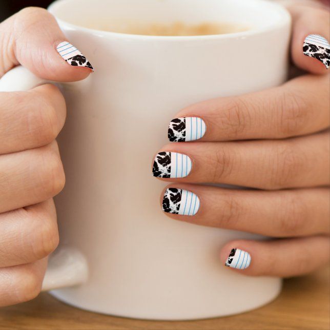 White Blue Lines Black White Visual Idea White Blue Lines Black White Visual Idea — Teacher Nails 2027