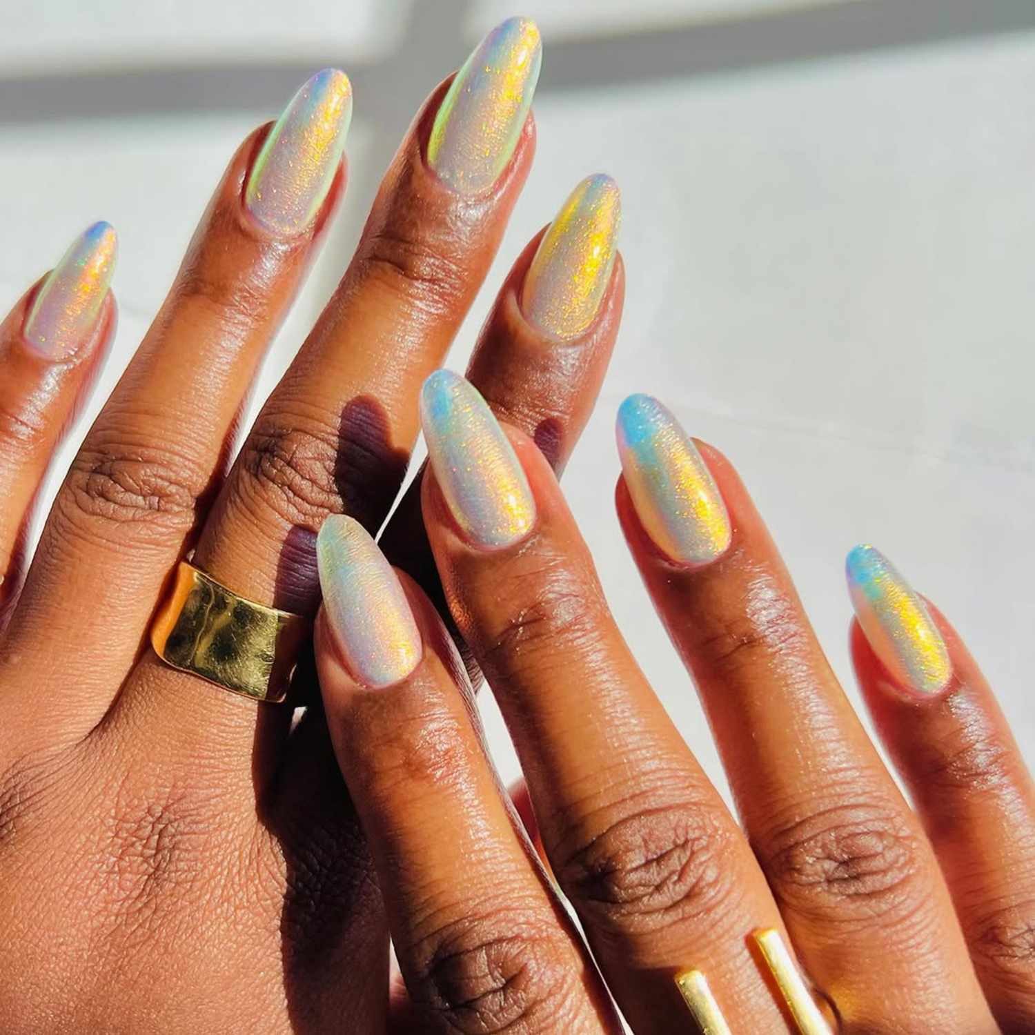 Pastel Blue Yellow Foil Accents Pastel Blue Yellow Foil Accents — Holographic Foil Nails 2027