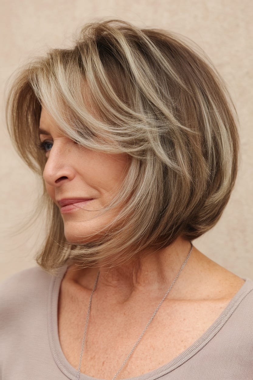 Stacked Honey Blonde Bob Blowout Stacked Honey Blonde Bob Blowout — Haircuts 2027 for Women Over 50