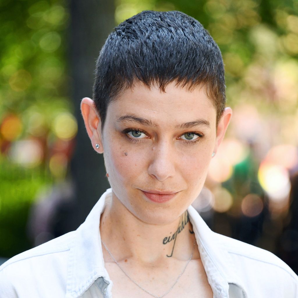 White With Orange Streaks Visual Idea — Bold Pixie 2027