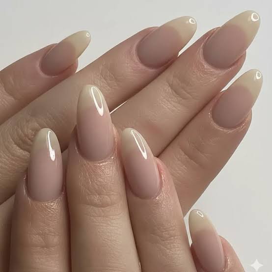 Subtle Sheer Pink to Beige Gradient Subtle Sheer Pink to Beige Gradient — Interview Nails 2027