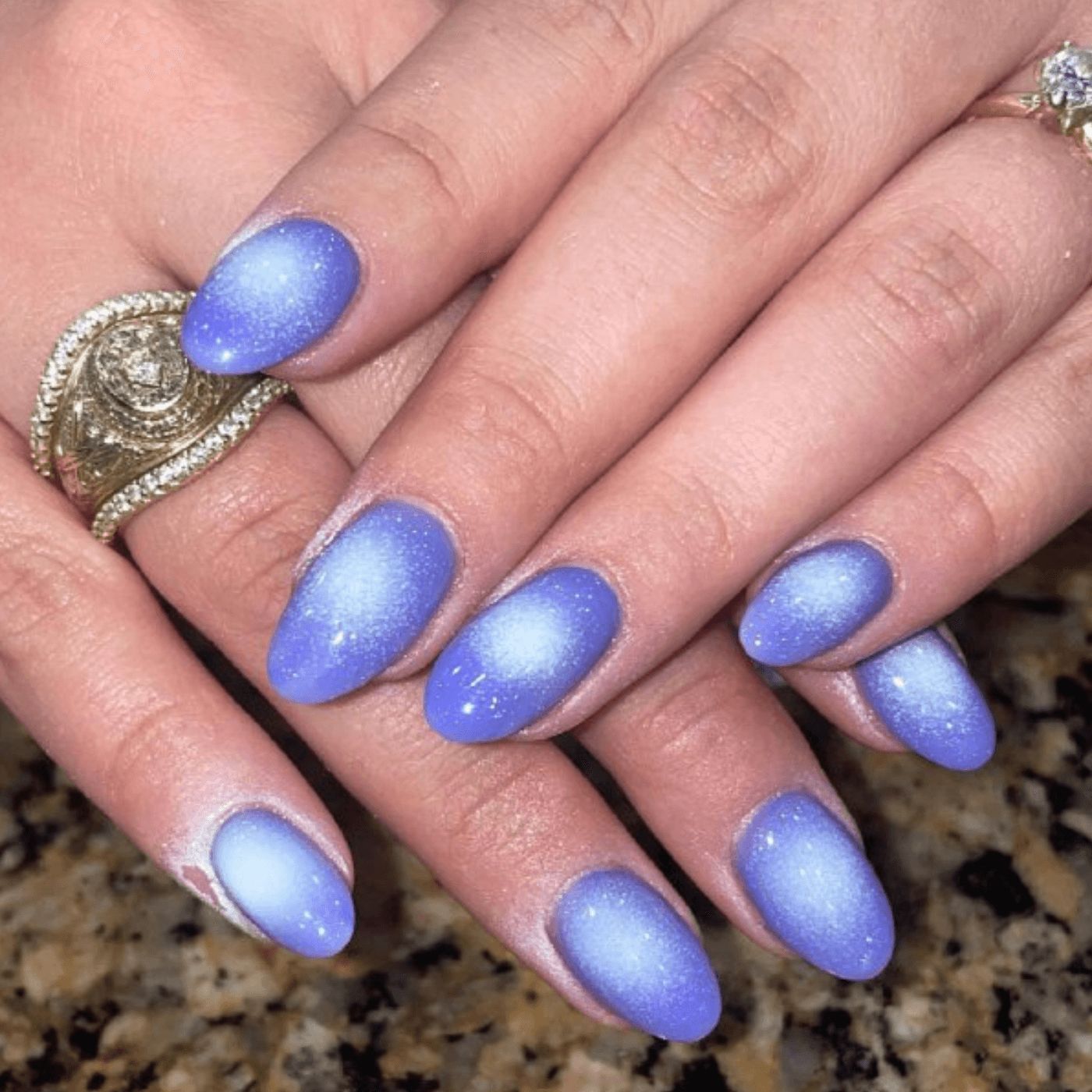 Matte With Fine Iridescent Shimmer Visual Idea — Winter Ombre Nails 2027
