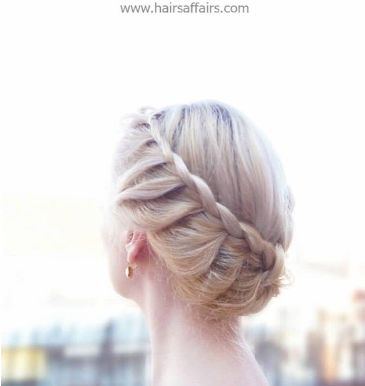 Ash Blonde Crown Braid Updo Ash Blonde Crown Braid Updo — Braided Bun 2027