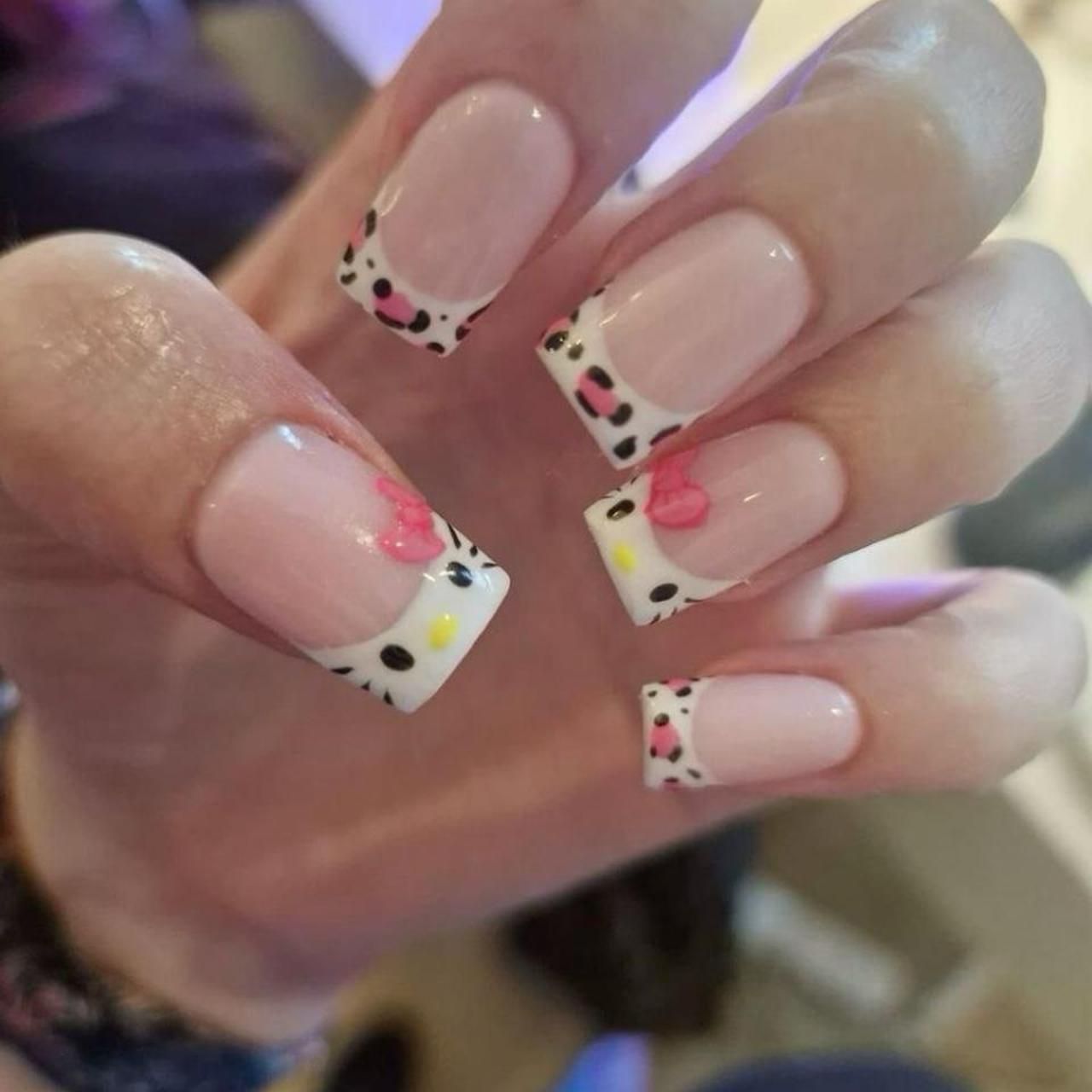 Hello Kitty Leopard French Manicure Hello Kitty Leopard French Manicure — French Hello Kitty Nails 2027