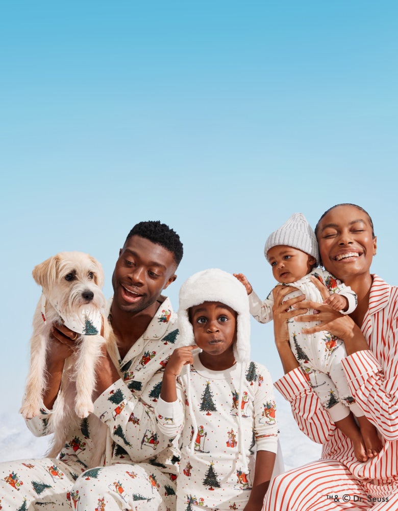 Mixed Stripe And Tree Print Sleepwear Mixed Stripe And Tree Print Sleepwear — Matching Family Christmas Outfits 2026