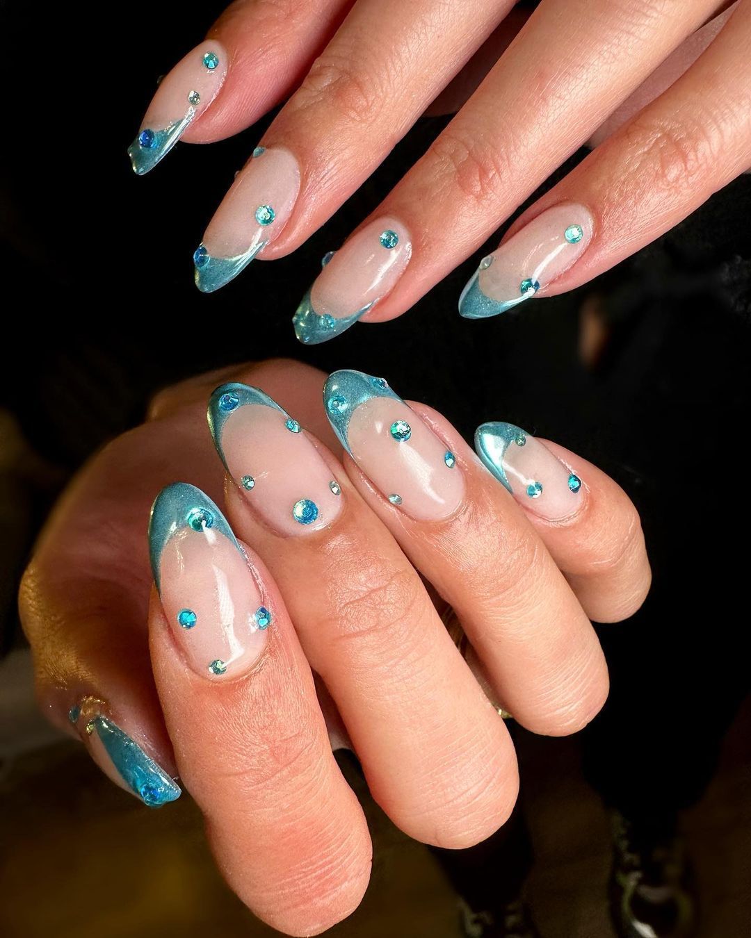 Glossy With Iridescent Sheen On Tips Visual Idea Glossy With Iridescent Sheen On Tips Visual Idea — Mermaid Nails 2027