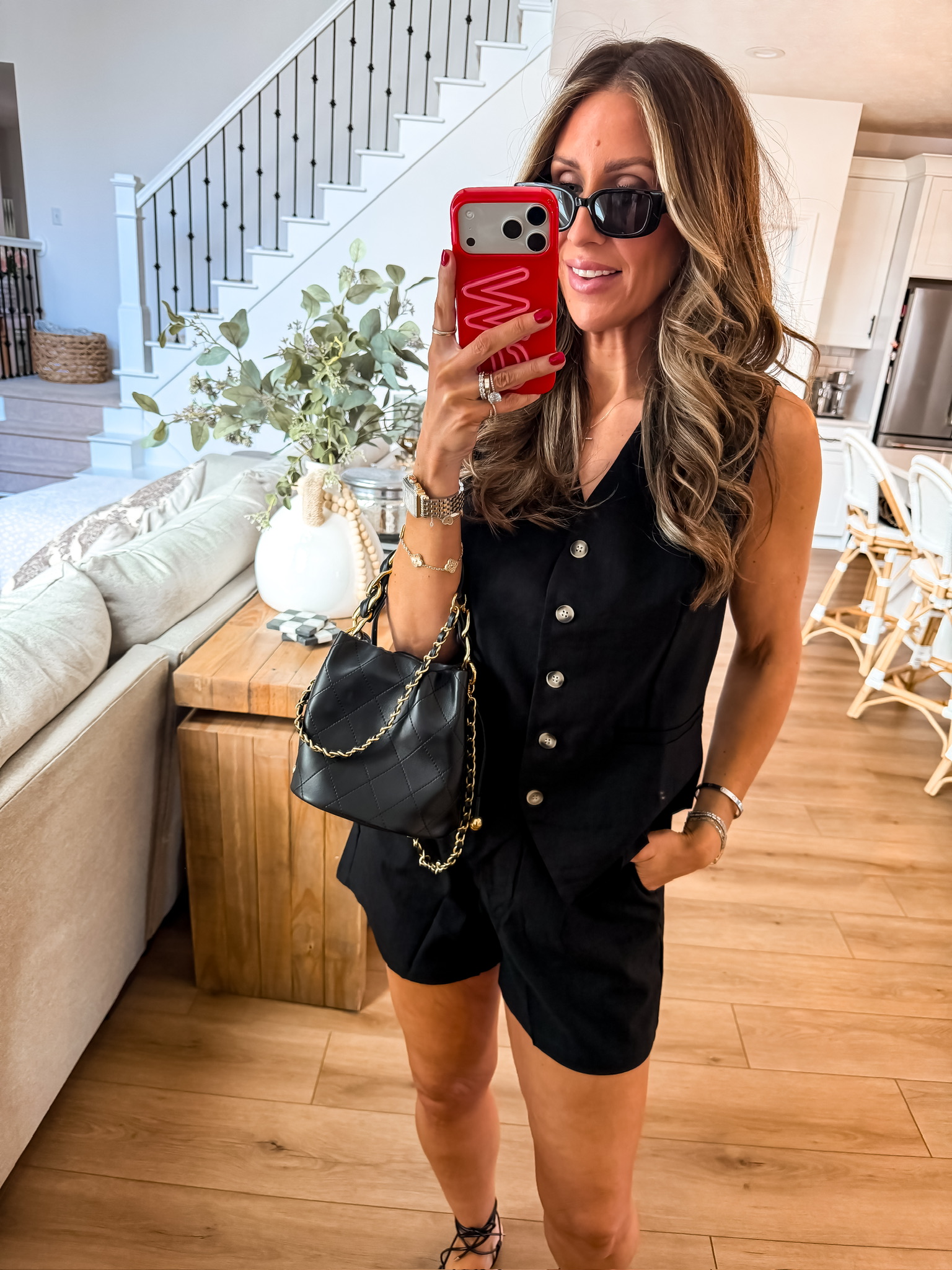 All-Black Vest and Shorts Set for a Chic Spring Break All-Black Vest and Shorts Set for a Chic Spring Break — Spring Break Outfits 2027
