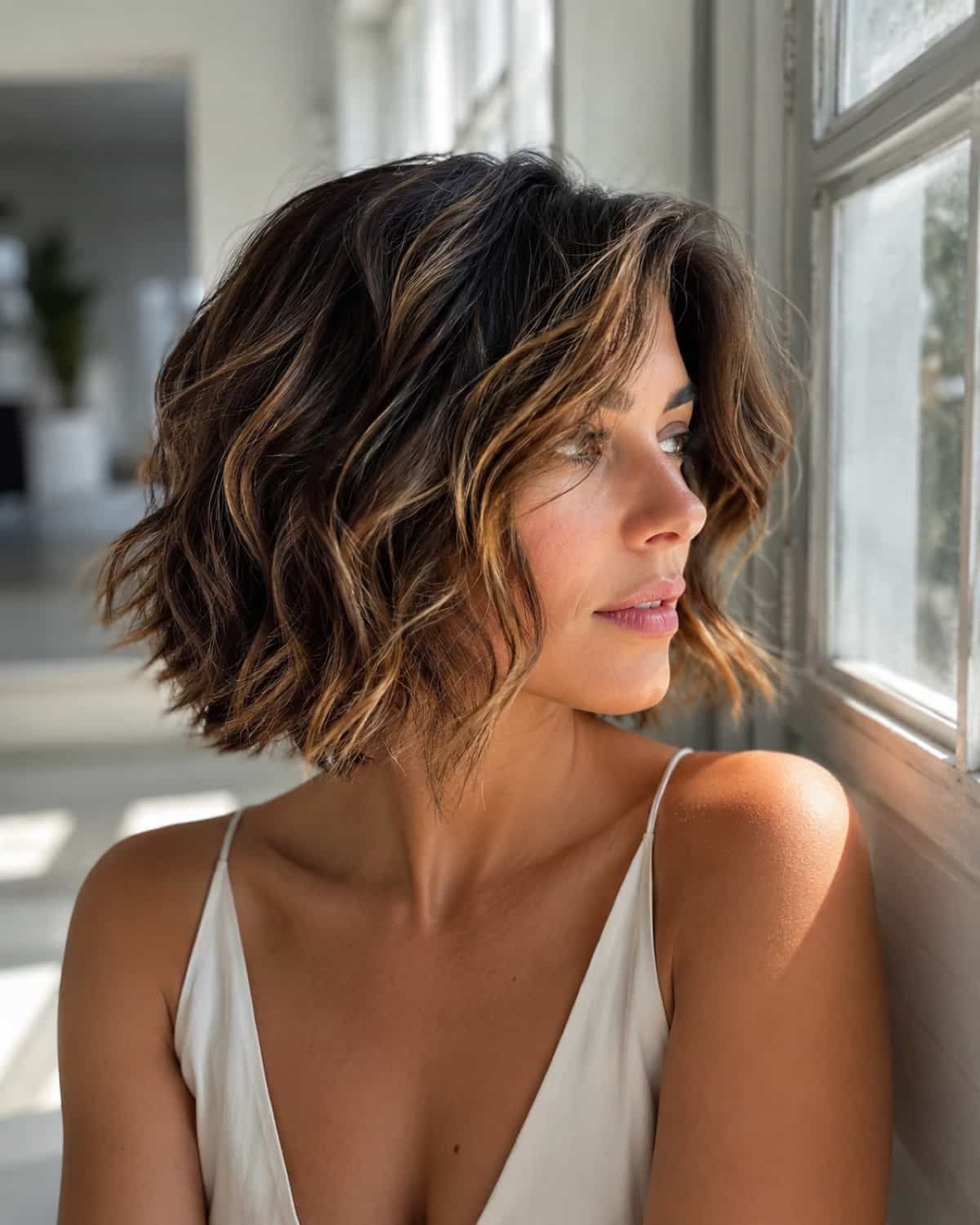 No Bangs Visual Idea — Chunky Highlights Bob 2027
