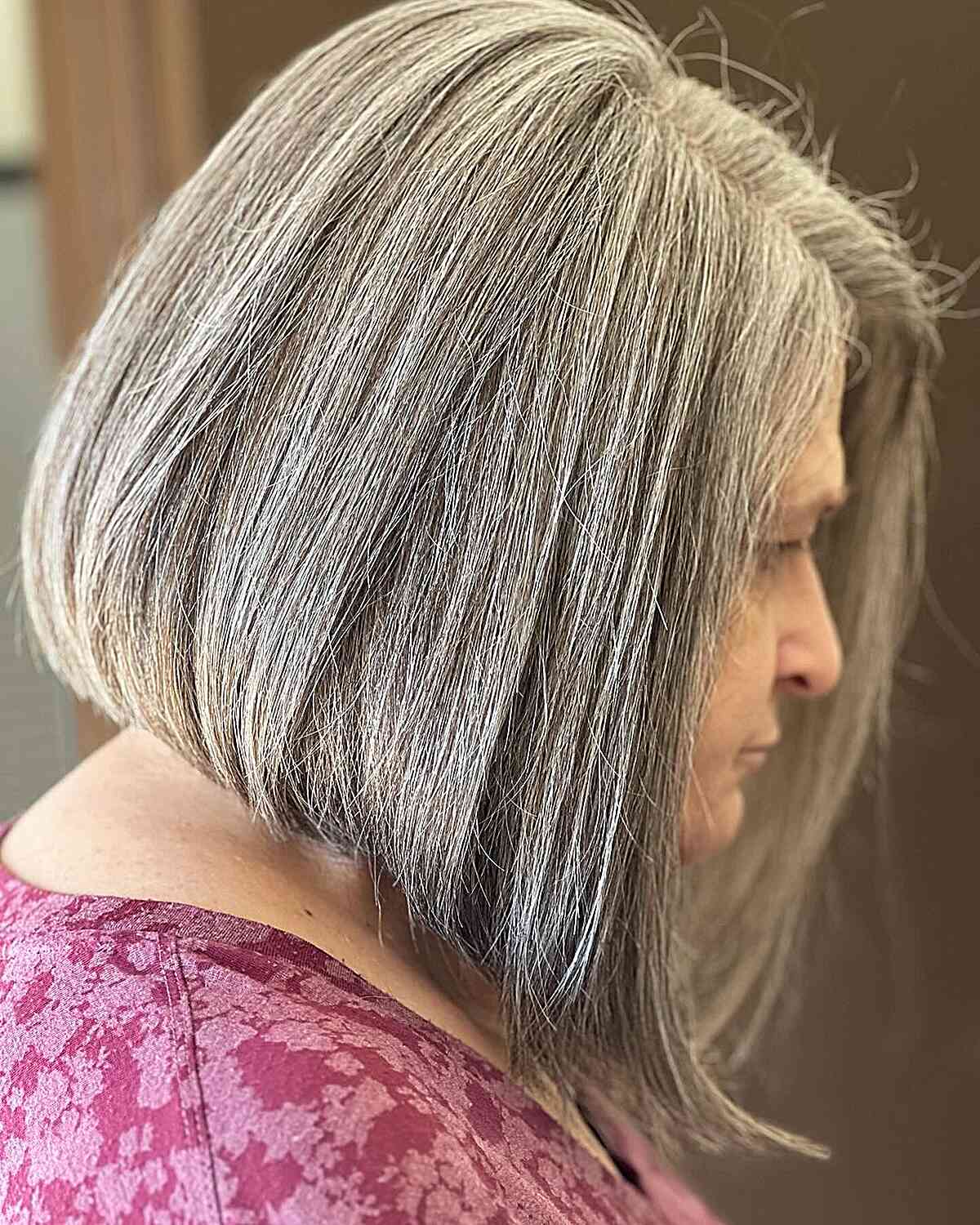 Sleek Sharp Chin Length Bob Sleek Sharp Chin Length Bob — Gray Bob 2027