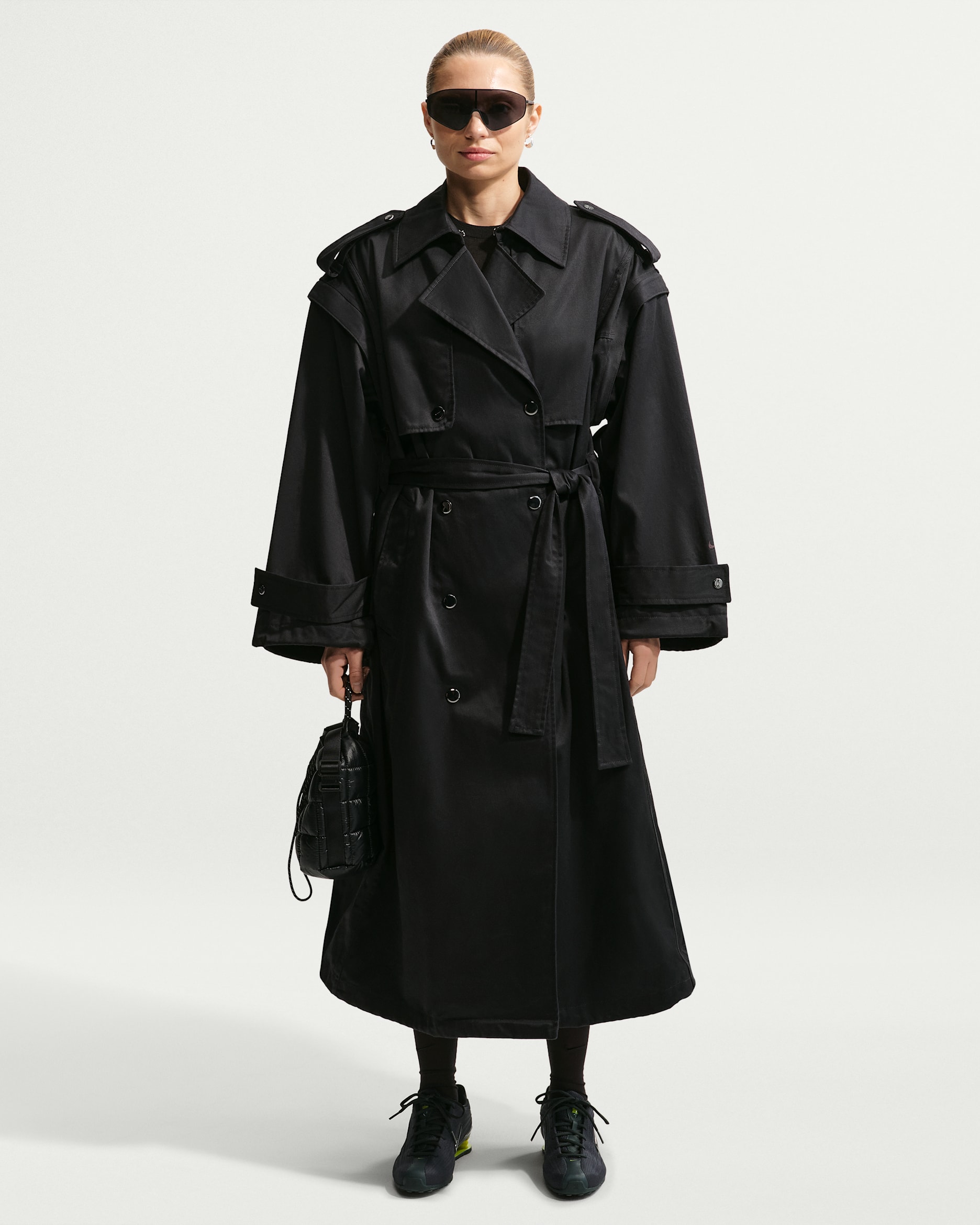 Modern Edge: The Oversized Black Trench with Athletic Accents Modern Edge: The Oversized Black Trench with Athletic Accents — Trench Coats 2027