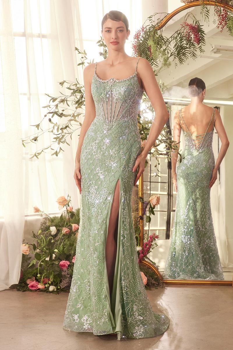 Glamorous Evening: Sequined Sage Green Gown — Sage Green Outfits 2027