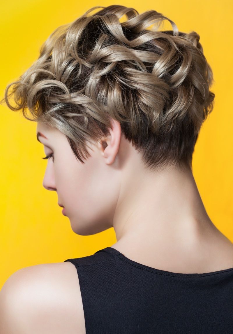 Dark Brown Pixie With Short Curly Bangs Dark Brown Pixie With Short Curly Bangs — Pixie 2027 for Curly Hair