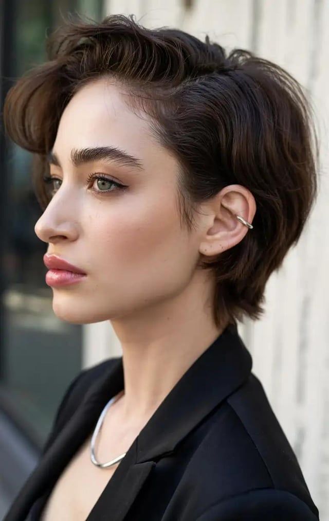 Chin Visual Idea Chin Visual Idea — Pixie Cut 2027 for Round Face