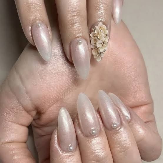 Glossy Pearlescent Visual Idea Glossy Pearlescent Visual Idea — Anniversary Nails 2027