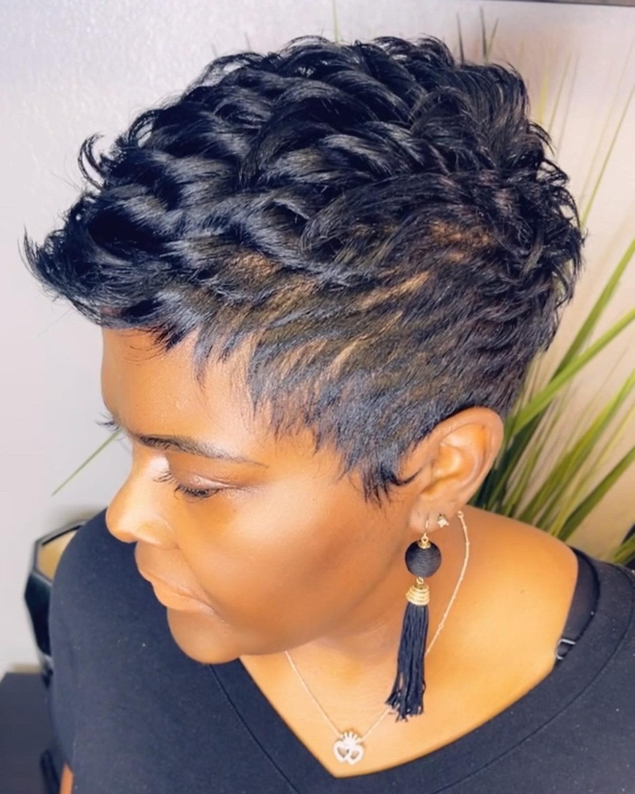 Classic Black Textured Pixie — Pixie Cut 2027 for Black Women