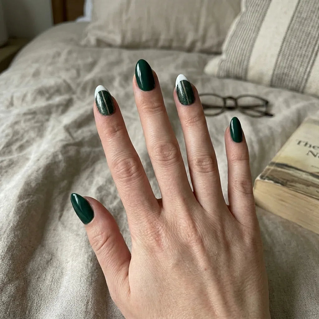 White French Tips With Subtle Glitter Visual Idea White French Tips With Subtle Glitter Visual Idea — Emerald Nails 2027