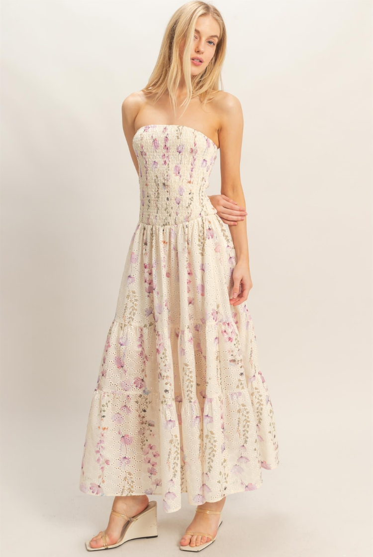 Floral Print Midi Dress with Tie Waist — Easter Dresses 2027