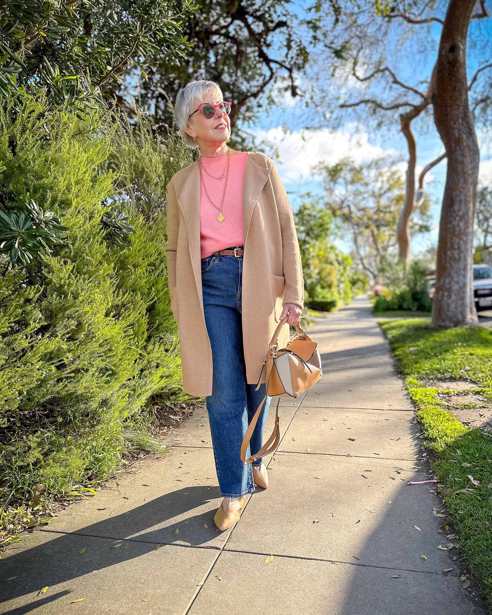 Cozy Layers: Dark Wash Jeans with a Pink Sweater Cozy Layers: Dark Wash Jeans with a Pink Sweater — Straight Leg Jeans Outfits 2027