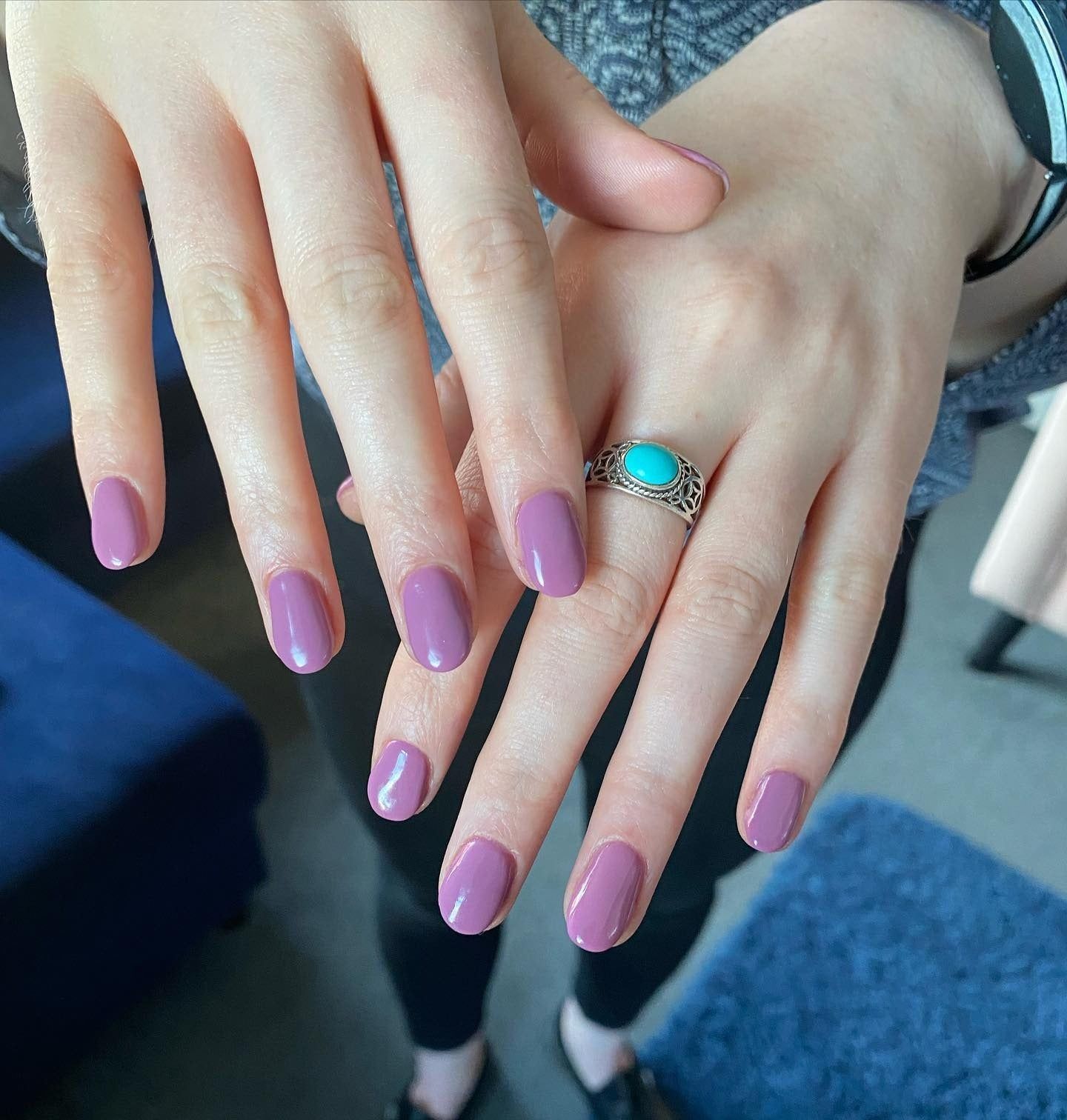 Uniform Medium Mauve Short Square Nails Uniform Medium Mauve Short Square Nails — Mauve Nails 2027