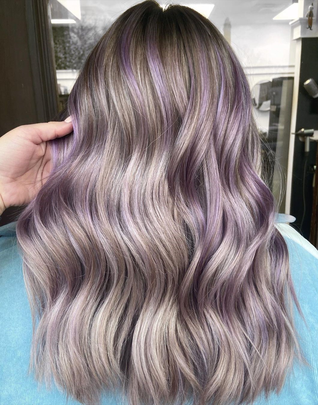 Ash Blonde with Lilac and Purple Balayage Ash Blonde with Lilac and Purple Balayage — Blonde 2027 with Purple Hair