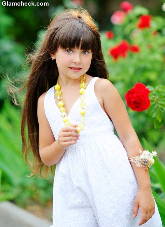Long Hair With Windswept Full Fringe Long Hair With Windswept Full Fringe — Bangs 2027 for Kids