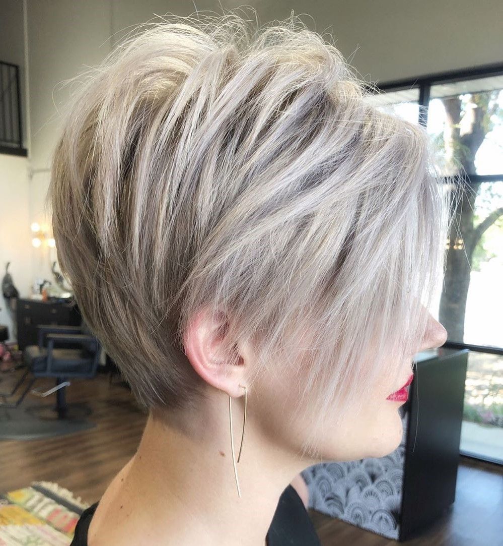 Ash Blonde Pixie With Soft Fringe Ash Blonde Pixie With Soft Fringe — Babylights Pixie 2027