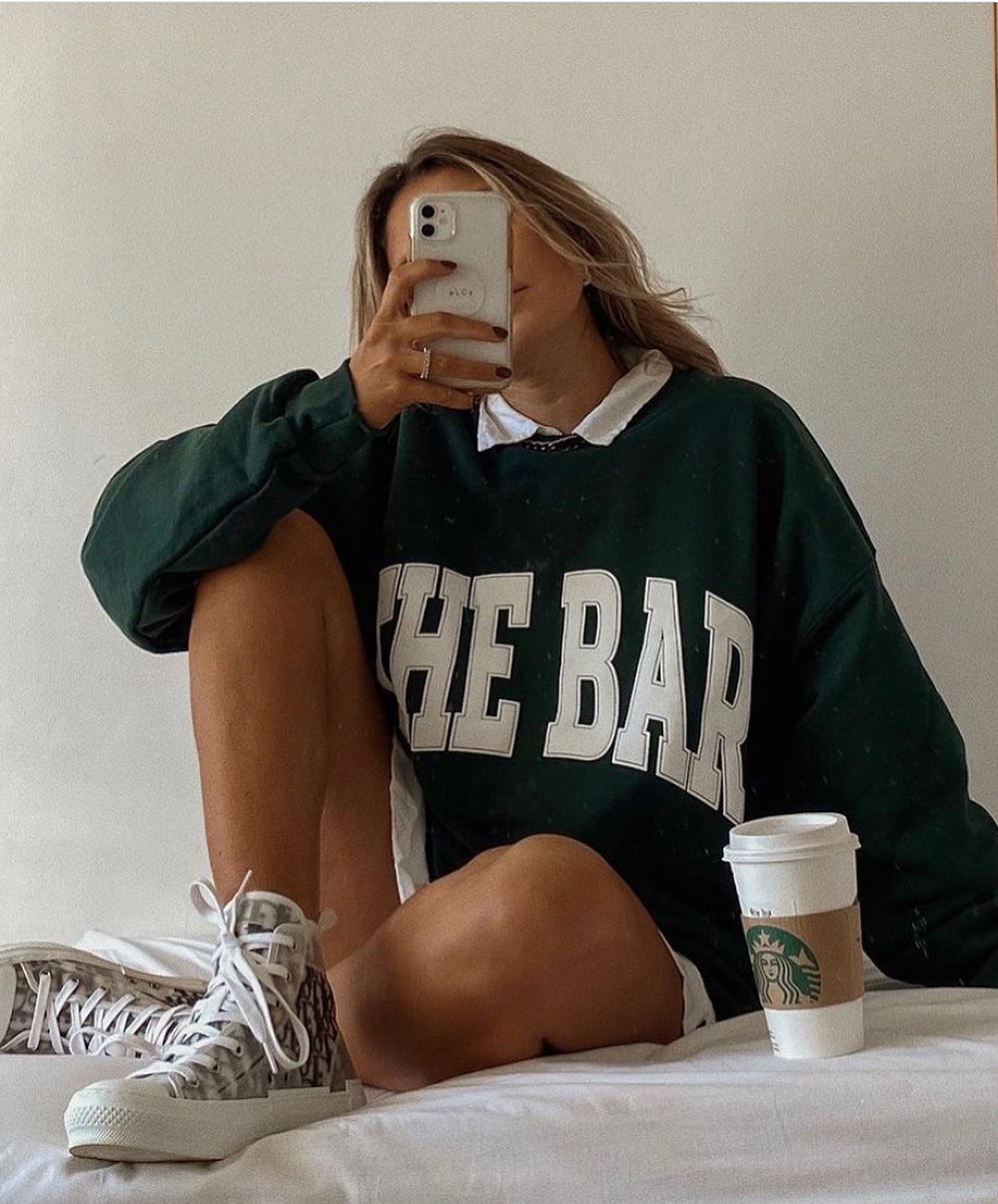 Graphic Sweatshirt and Collared Shirt: Casual Preppy Mix Graphic Sweatshirt and Collared Shirt: Casual Preppy Mix — Preppy Spring Outfits 2027