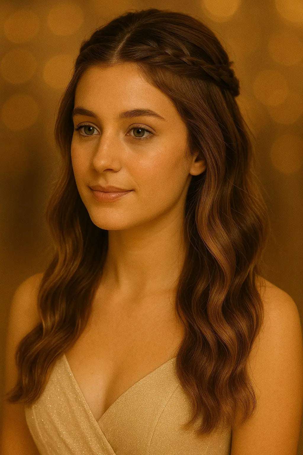 Medium Brown Half Up Half Down with Crown Medium Brown Half Up Half Down with Crown — Prom Hairstyles 2027 for Medium Hair