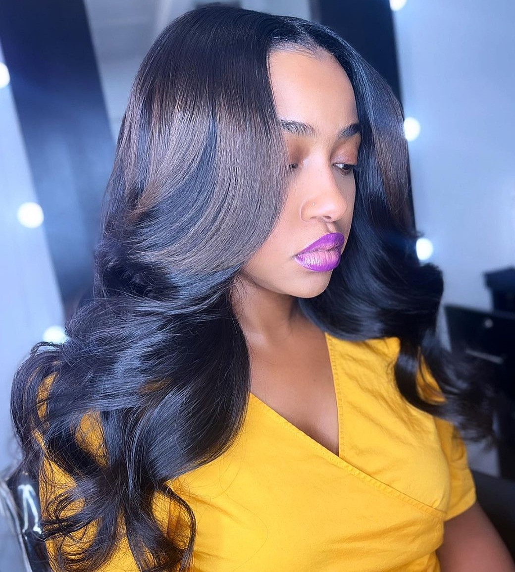 Dark Brown Voluminous Waves Dark Brown Voluminous Waves — Sew In Styles 2027
