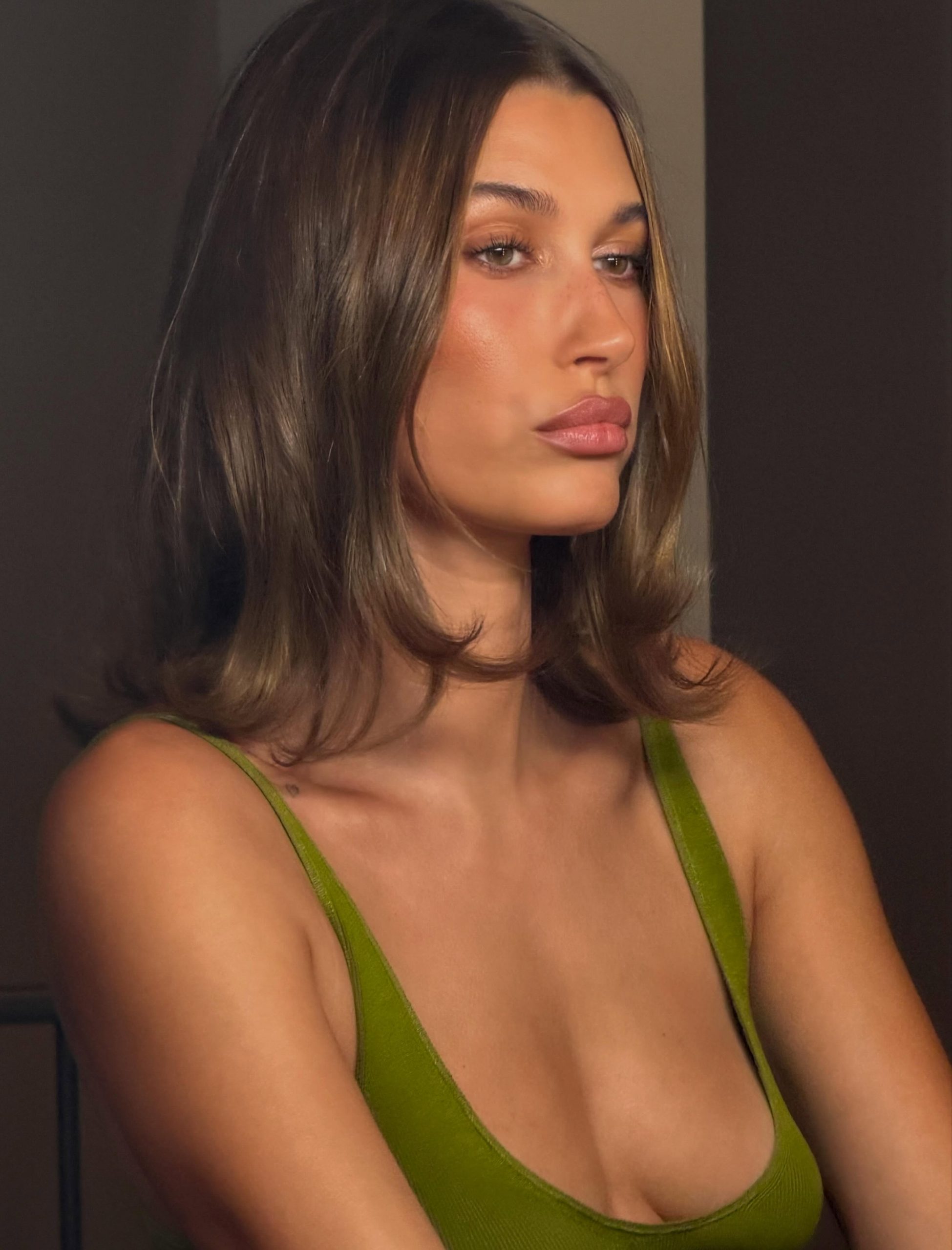 Burnished Lob With Subtle Warm Highlights — Burnished Brunette 2027