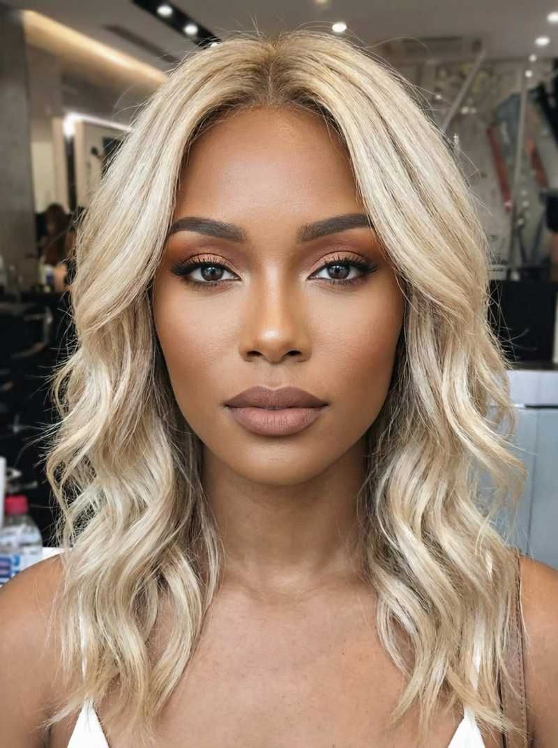Collarbone Visual Idea Collarbone Visual Idea — Blonde Hair 2027 for Brown Skin