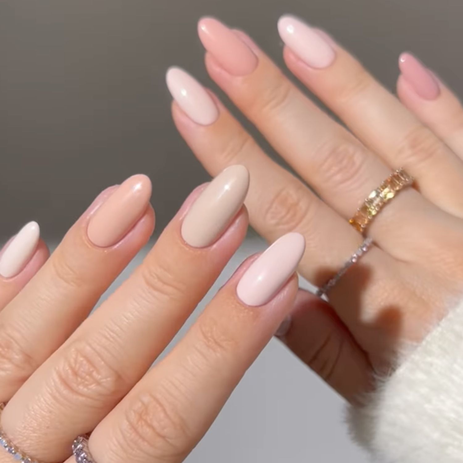 Sheer Almond French with Delicate Florals Sheer Almond French with Delicate Florals — Simple Nails 2027