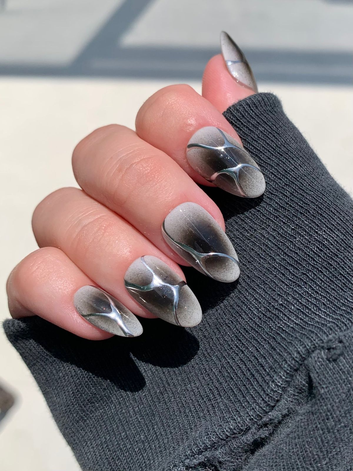 Vibrant Rainbow Gradient Glitter Almond Vibrant Rainbow Gradient Glitter Almond — Airbrush Nails 2027