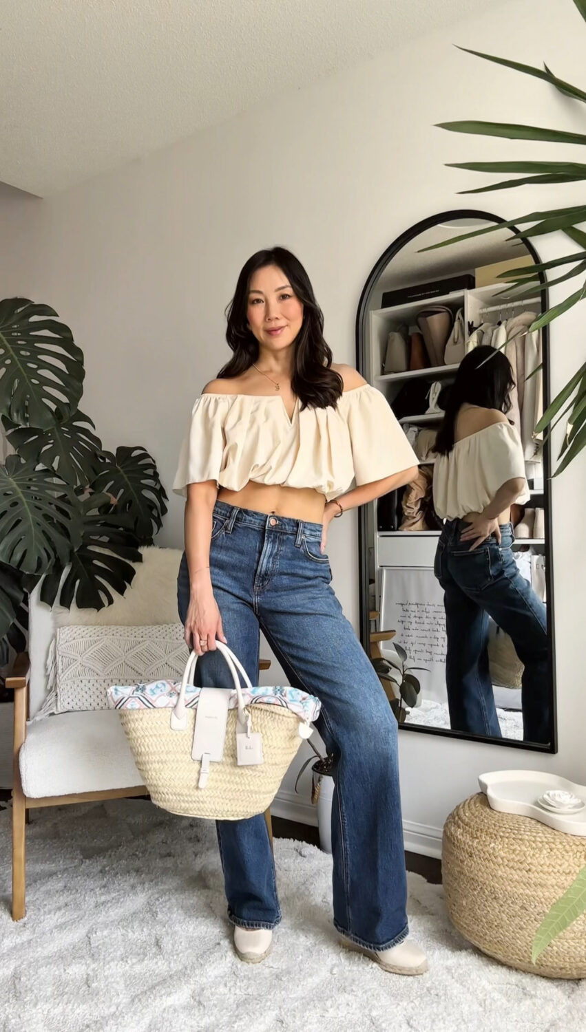 Casual Cream Crop Top and Bootcut Jeans for Daytime Brunch Casual Cream Crop Top and Bootcut Jeans for Daytime Brunch — Brunch Bootcut Jeans Outfits 2027