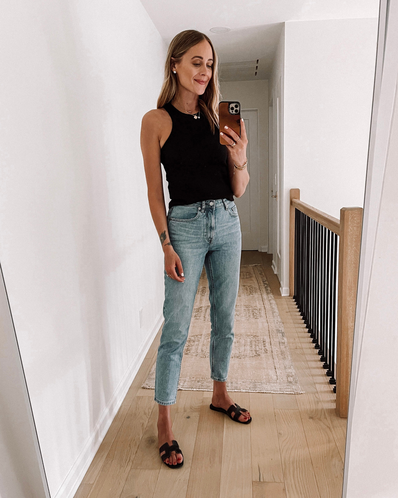 Casual Glam: White Tank with Sequined Shorts and Sandals Casual Glam: White Tank with Sequined Shorts and Sandals — Racerback Tank Top Outfits 2027