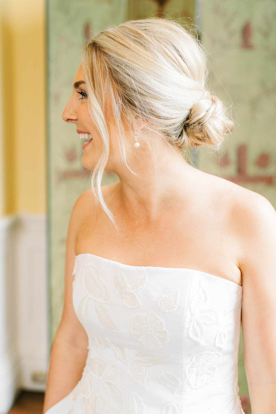 Loose Textured Blonde Updo — Prom Hair 2027 for Strapless Dress