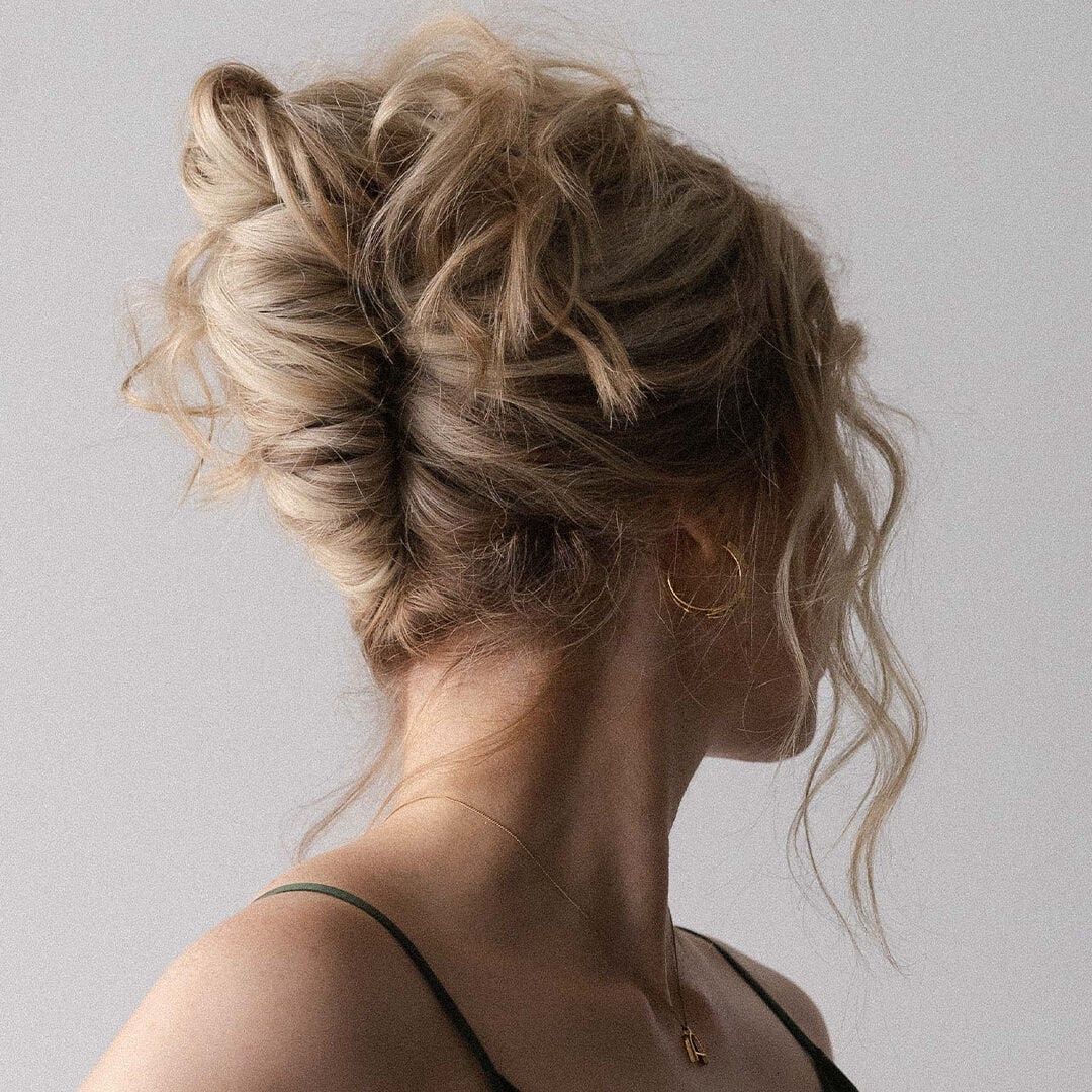 Voluminous Messy Updo With Twists Voluminous Messy Updo With Twists — Summer Updos 2027