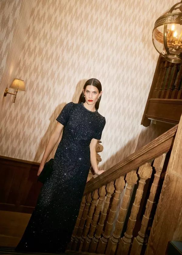 Dazzling Column: Black Sequined Evening Gown Dazzling Column: Black Sequined Evening Gown — Graduation Dresses 2027