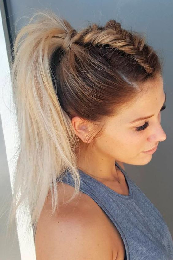 High Ponytail With Braided Accents High Ponytail With Braided Accents — Quick Gym Hairstyles 2027