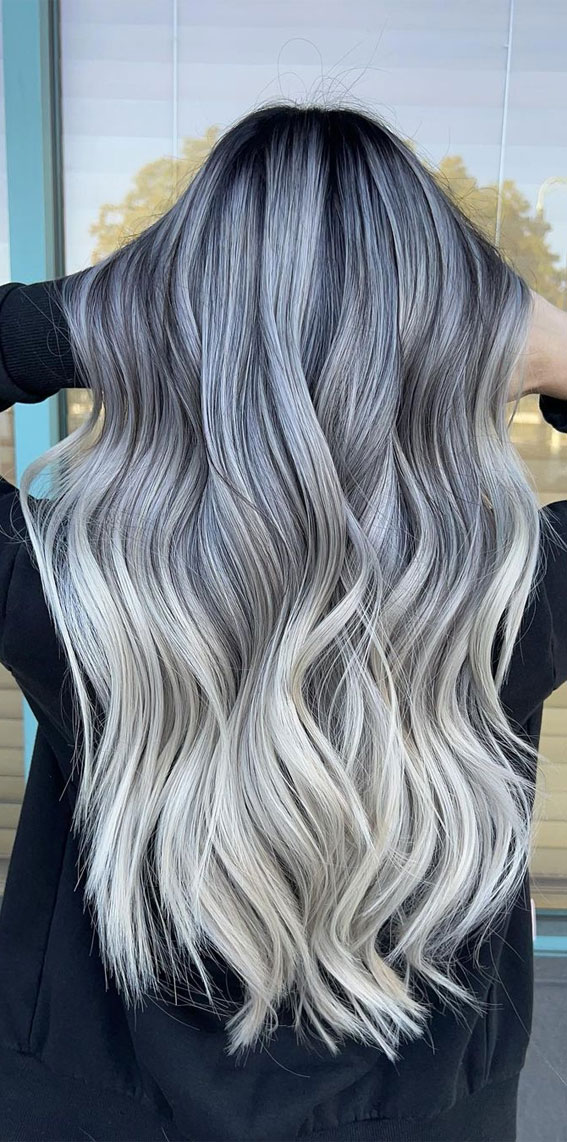 Ear Visual Idea Ear Visual Idea — Balayage on Gray Hair 2027