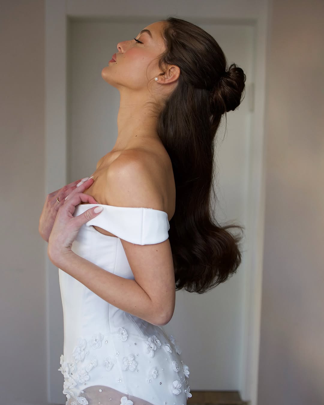 Half-Up Half-Down With Low Bun — Wedding Updos 2027