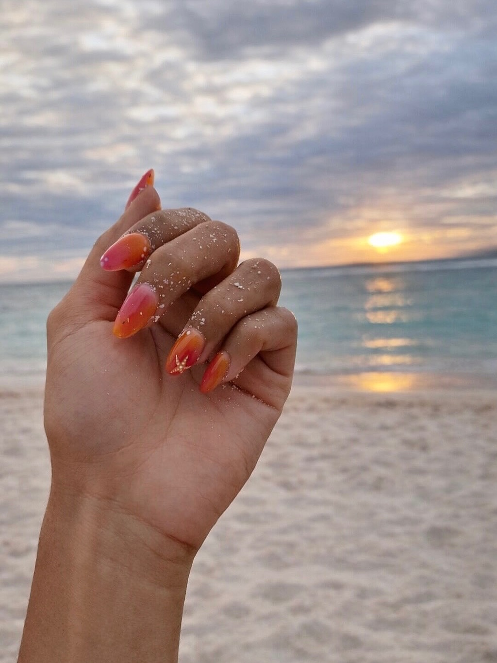 Vibrant Sunset Ombre Shimmer Nails Vibrant Sunset Ombre Shimmer Nails — Beach Nails 2027