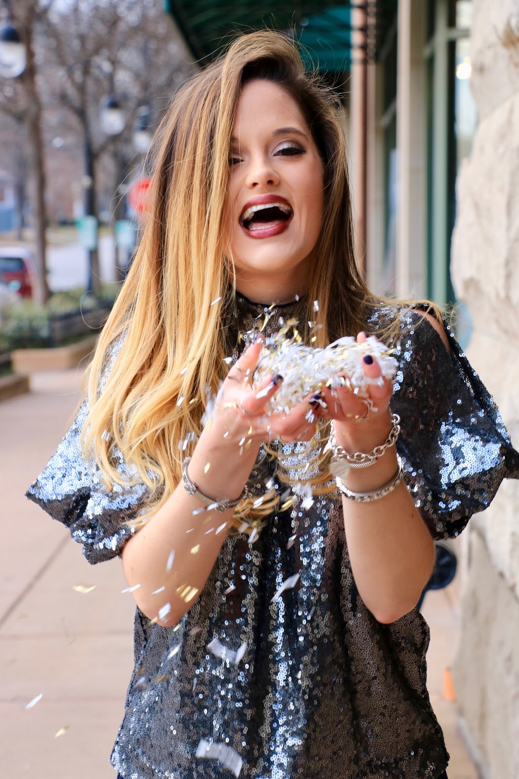 Sparkling Silver Sequin Top with Wide Sleeves for NYE Fun Sparkling Silver Sequin Top with Wide Sleeves for NYE Fun — Sequin New Years Eve Outfits 2027