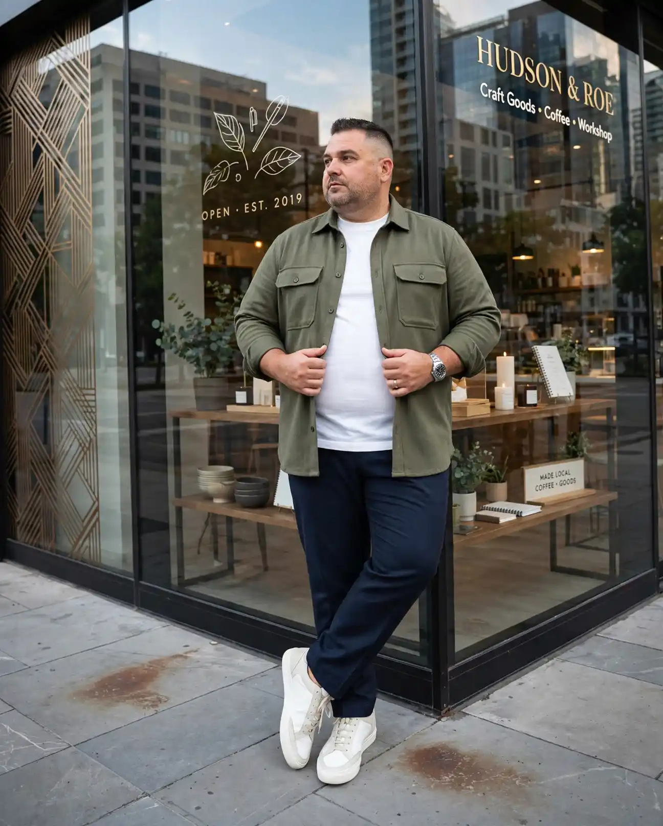 Utility Style: Utility Shirt and Navy Trousers Utility Style: Utility Shirt and Navy Trousers — Streetwear Outfits 2027