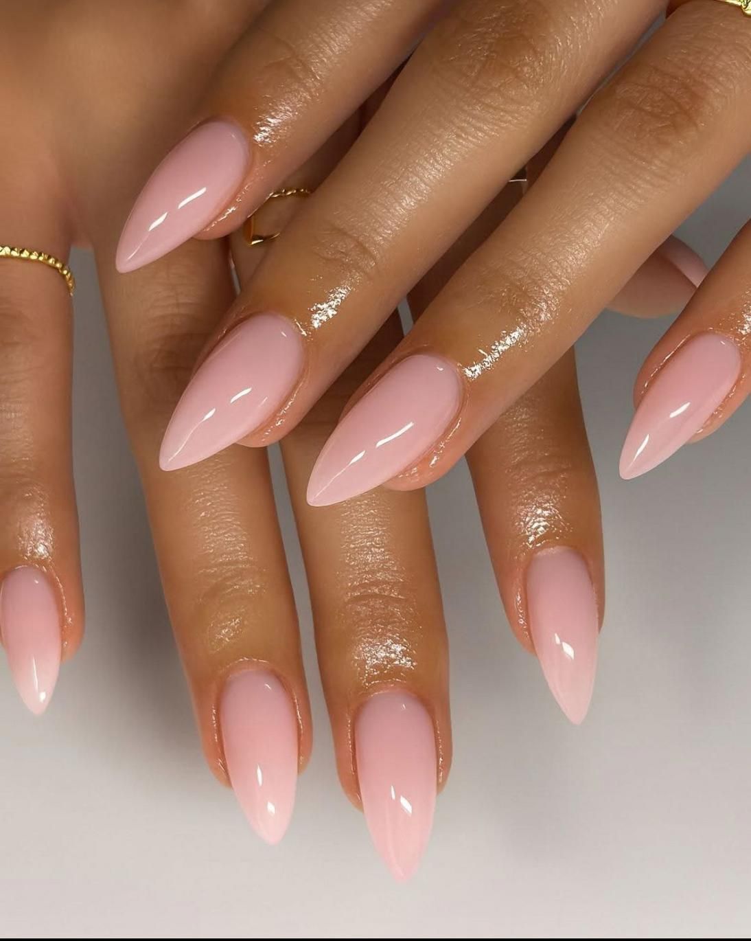 Short Oval Solid Soft Pink Glossy Short Oval Solid Soft Pink Glossy — Light Pink Wedding Nails 2027