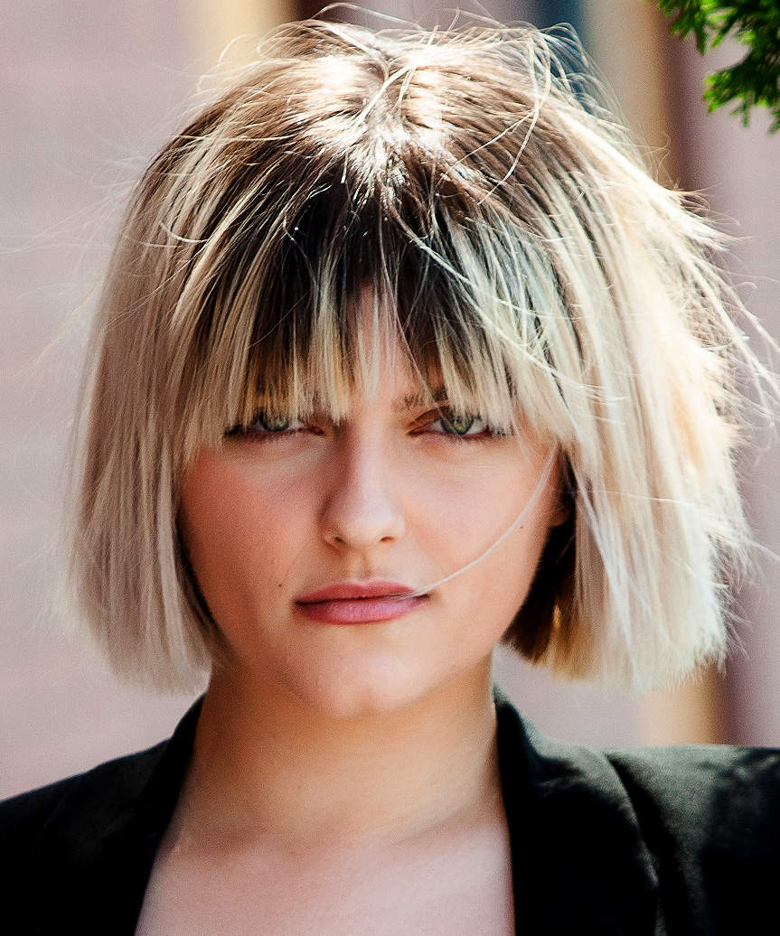 Two-Tone Blonde Bob With Blunt Bangs — Blunt Bob 2027