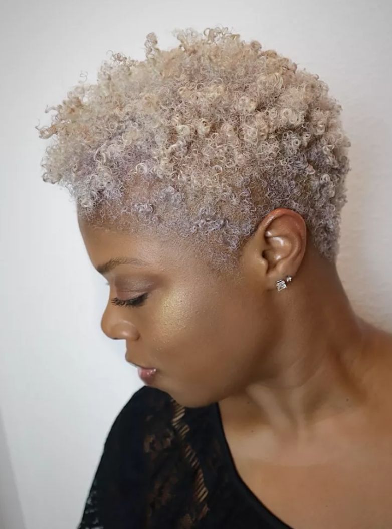 Voluminous Blonde Pixie Curls Voluminous Blonde Pixie Curls — Classic Pixie 2027