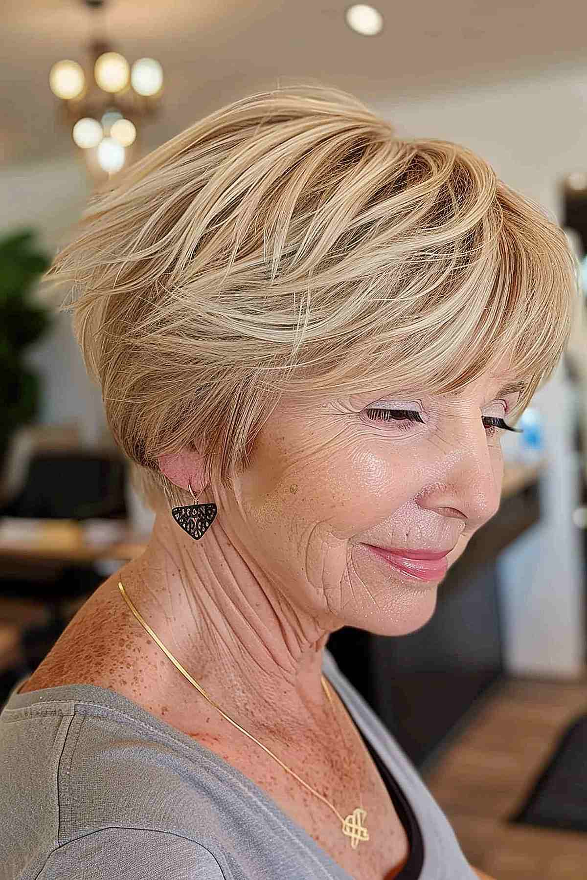 Voluminous Blonde Pixie With Wispy Bangs Voluminous Blonde Pixie With Wispy Bangs — Hairstyles 2027 for Women Over 50