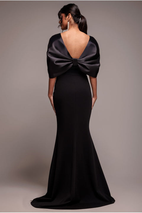 Mermaid Gown with Dramatic Satin Bow Back Detail Mermaid Gown with Dramatic Satin Bow Back Detail — Black Tie Dresses 2027