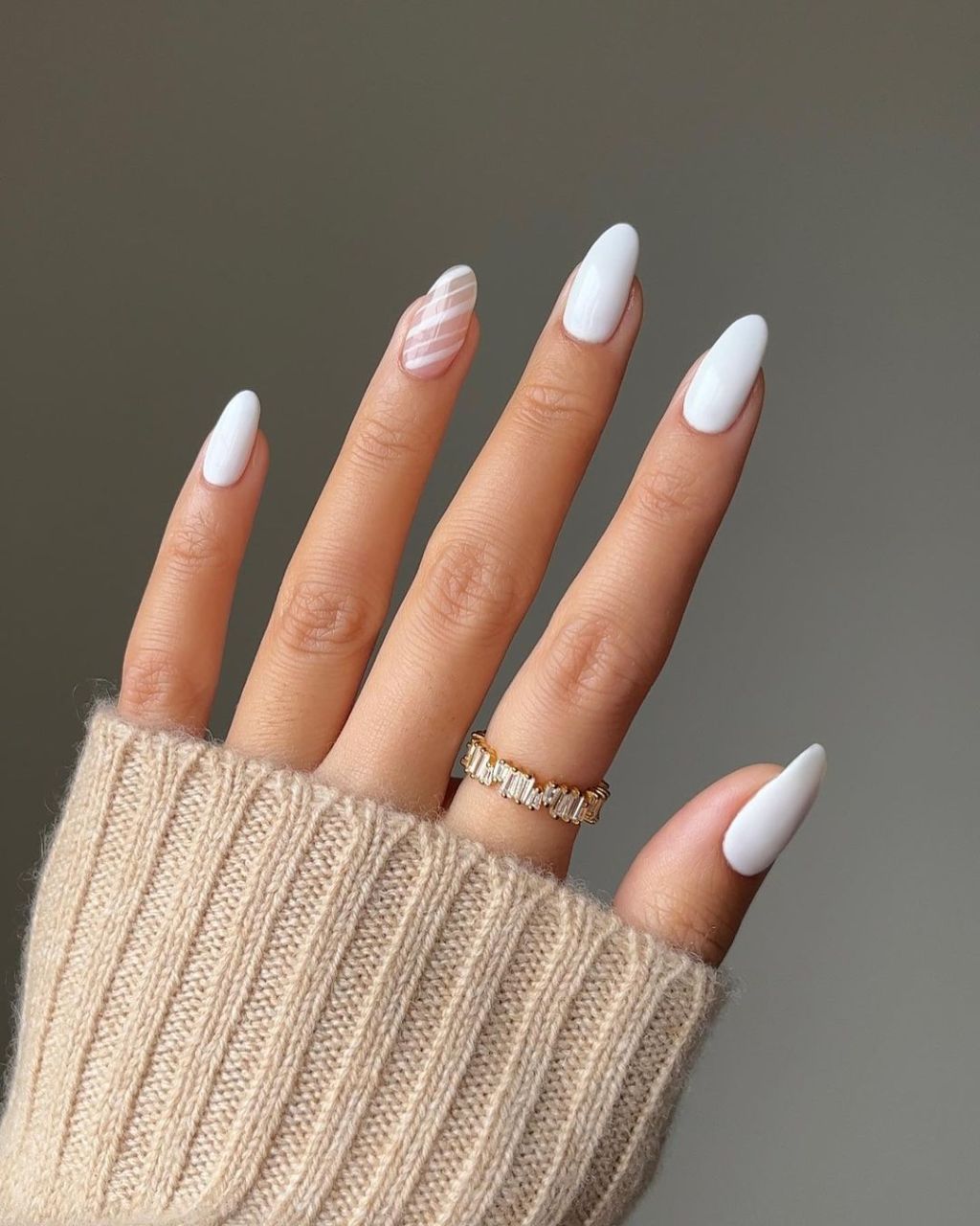 Mint Green French Tips Visual Idea — Birthday Nails Almond 2027